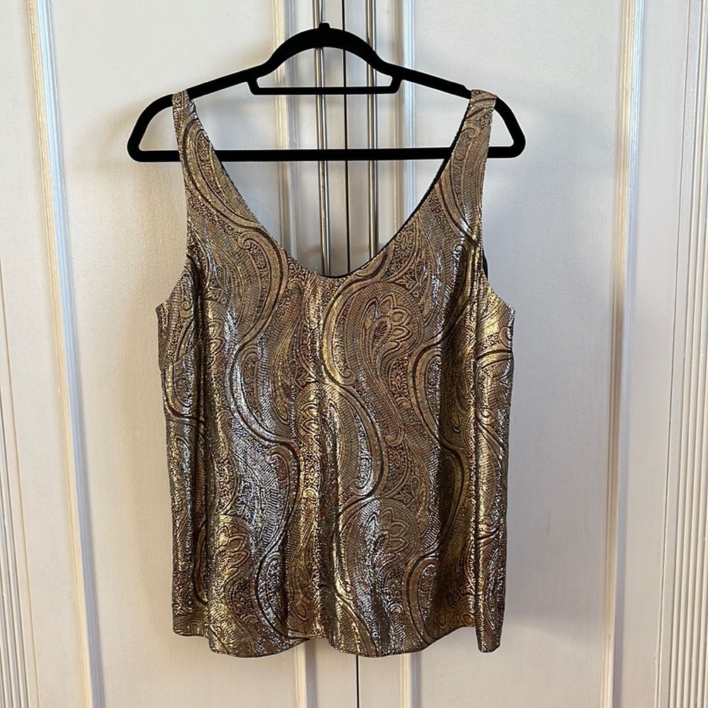 J Crew gold party top